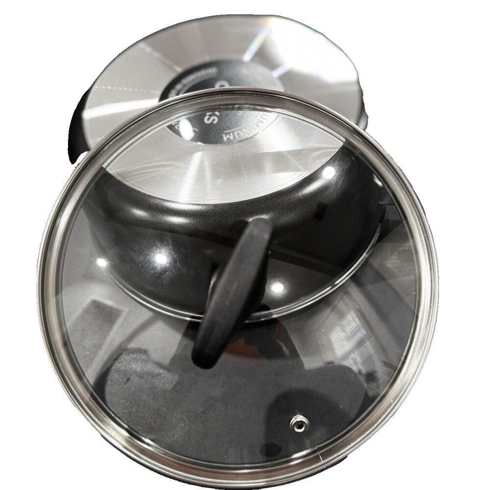 Cooks 2 Qt/18CM  Nonstick  Aluminum  Black Sauce Pan/ Pot With Lid